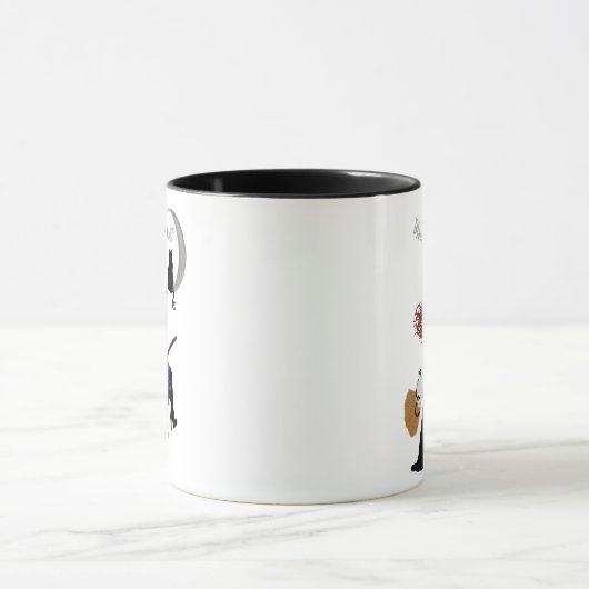 Zwarte katten zijn Magische Mok met twee toonsoort (Midden)