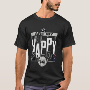 Zwarte katten zijn mijn geluks pil Schattige katte T-shirt