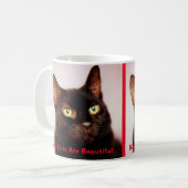 Zwarte katten zijn prachtige koffie-Mok (versie 2) Koffiemok (Voorkant links)