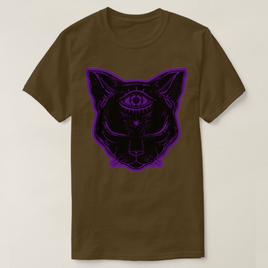 zwarte kattenachtvale t-shirt (Design voorkant)