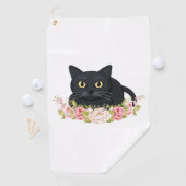 zwarte kattenbloem golfhanddoek (Insitu)