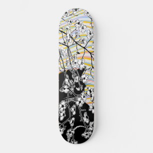 Zwarte kattenbloem van de kerry, kleurrijke persoonlijk skateboard
