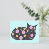 Zwarte kattenbloemen Planten Katten kunnen Briefka Briefkaart (Staand voorkant)