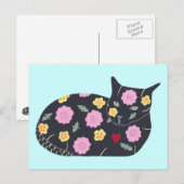 Zwarte kattenbloemen Planten Katten kunnen Briefka Briefkaart (Voorkant / Achterkant)