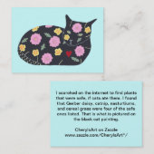 Zwarte kattenbloemen Planten Katten kunnen bus ete Visitekaartje (Voorkant / Achterkant)