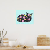 Zwarte kattenbloemen Planten Katten kunnen Posters (Keuken)