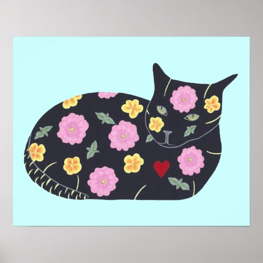 Zwarte kattenbloemen Planten Katten kunnen Posters (Voorkant)