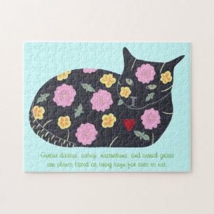 Zwarte kattenbloemen Planten Katten kunnen puzzels