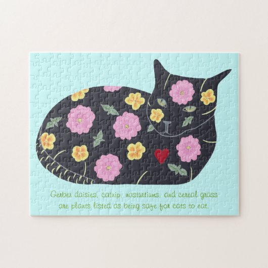 Zwarte kattenbloemen Planten Katten kunnen puzzels (Horizontaal)