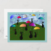 Zwarte kattenbroodjes briefkaart (Voorkant / Achterkant)