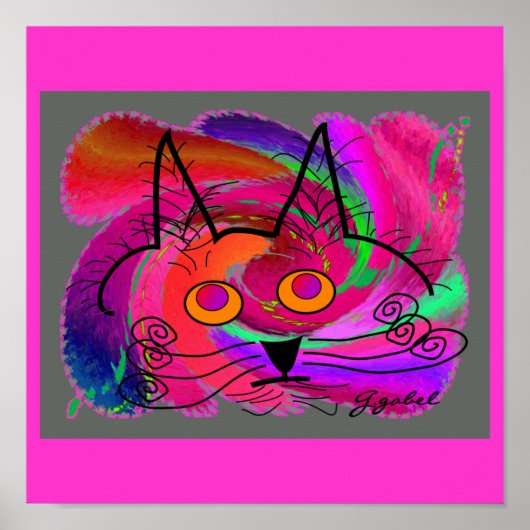 Zwarte kattenbroodjes Kunstcadeaus Poster (Voorkant)