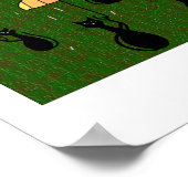 Zwarte kattenbroodjes Kunstcadeaus Poster (Hoek)