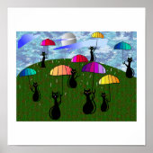 Zwarte kattenbroodjes Kunstcadeaus Poster (Voorkant)