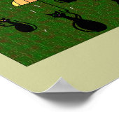 Zwarte kattenbroodjes Kunstcadeaus Poster (Hoek)