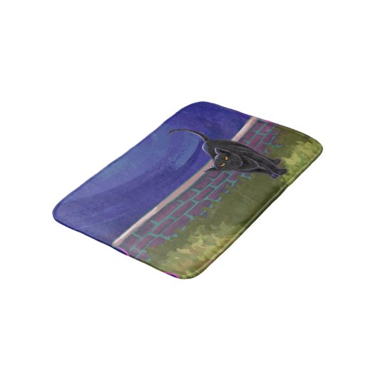 Zwarte kattencadeaus en Accessoires Badmat (Gekanteld)