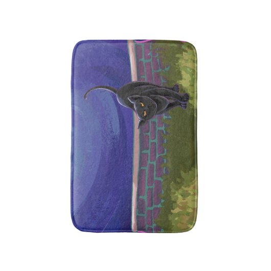 Zwarte kattencadeaus en Accessoires Badmat (Voorkant Verticaal)