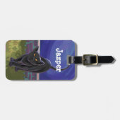 Zwarte kattencadeaus en Accessoires Bagagelabel (Voorkant horizontaal)