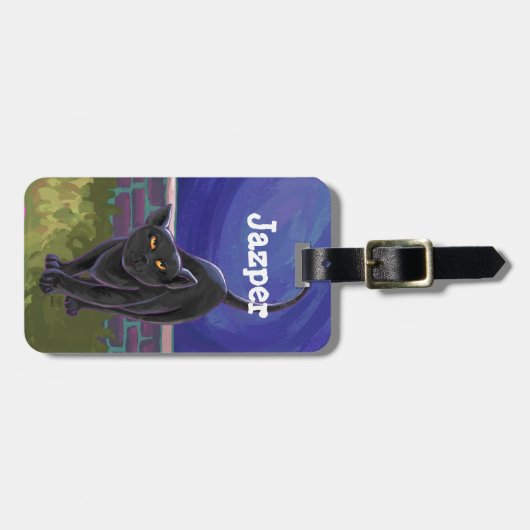 Zwarte kattencadeaus en Accessoires Bagagelabel (Voorkant horizontaal)
