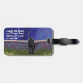 Zwarte kattencadeaus en Accessoires Bagagelabel (Achterkant horizontaal)