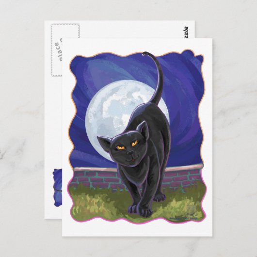 Zwarte kattencadeaus en Accessoires Briefkaart (Voorkant / Achterkant)