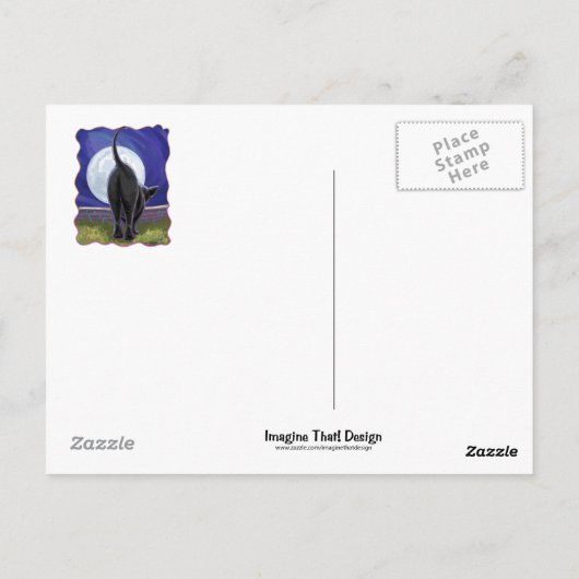 Zwarte kattencadeaus en Accessoires Briefkaart (Achterkant)