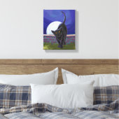 Zwarte kattencadeaus en Accessoires Canvas Afdruk (Insitu (Slaapkamer))