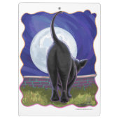 Zwarte kattencadeaus en Accessoires Klembord (Achterkant)