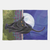 Zwarte kattencadeaus en Accessoires Theedoek (Horizontaal)