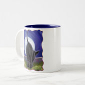 Zwarte kattencadeaus en Accessoires Tweekleurige Koffiemok (Voorkant links)