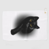 Zwarte Kattenfilters Golfhanddoek (Horizontaal)