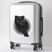Zwarte Kattenfilters Sticker (Koffer)