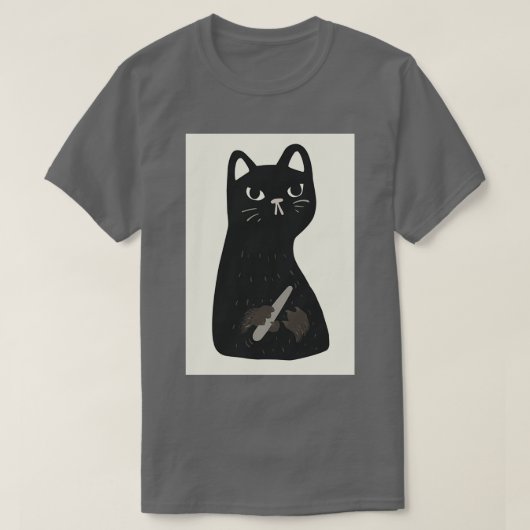 Zwarte kattenfiltreernagels Premium T-shirt (Design voorkant)