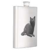 Zwarte kattenfles heupfles (Rechts)