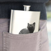 Zwarte kattenfles heupfles (Voorbeeld)