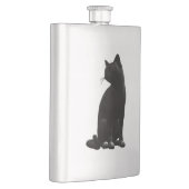 Zwarte kattenfles heupfles (Rechts)