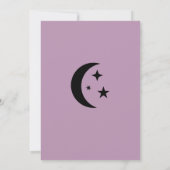 Zwarte Kattenheks Paarse Maan Sterren Halloween Pa Kaart (Achterkant)
