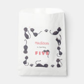 Zwarte kattenjongen bedankzakje (Voorkant)