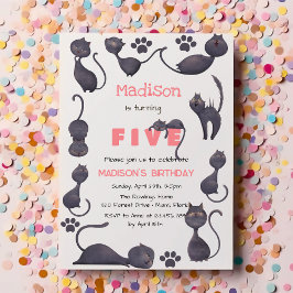 Zwarte kattenjongen kaart