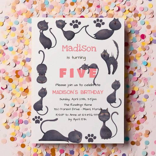 Zwarte kattenjongen kaart