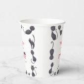 Zwarte kattenjongen papieren bekers (Rechts)