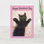 Zwarte kattenkaart kaart (Voorkant)