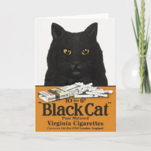 zwarte-kattenkaartje voor sigaretten kaart