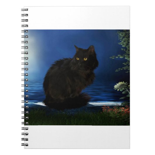 Zwarte kattenkat notitieboek (Voorkant)