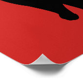 Zwarte kattenkattenkattengotisch kat poster (Hoek)