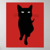 Zwarte kattenkattenkattengotisch kat poster (Voorkant)