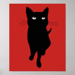 Zwarte kattenkattenkattengotisch kat poster