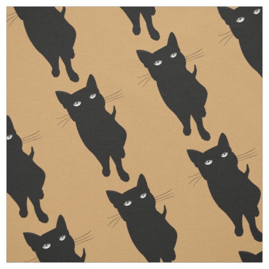 Zwarte kattenkattenkattengotisch kat stof (Swatch)