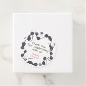 Zwarte kattenkinderen verjaardag bedankt bedankjes labels (In situ)