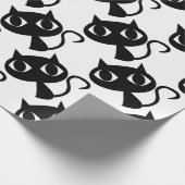 ZWARTE KATTENKITTEN CADEAUPAPIER (Hoek)