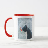 Zwarte kattenknipventilator mok (Links)